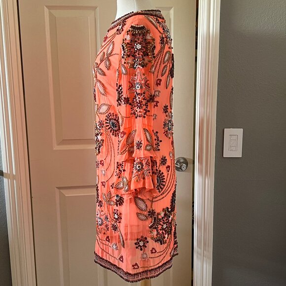 Vintage MATTHEW WILLIAMSON Beaded Dress Spring 2007 Runway Sz 10 - Picture 9 of 16